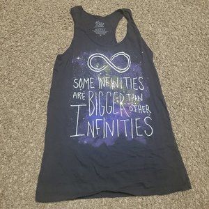 Fault In Our Stars Tank Top Medium Ladies Juniors Some Infinities Are Bigger